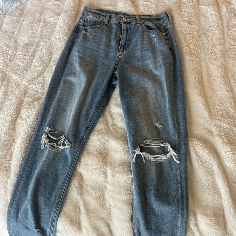 american eagle high rise mom jeans